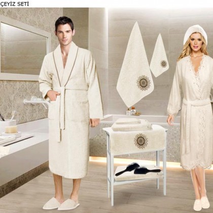 Bamboo family Bathrobe sets 4