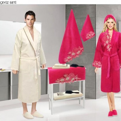 Velvet Family Bathrobe Sets 5